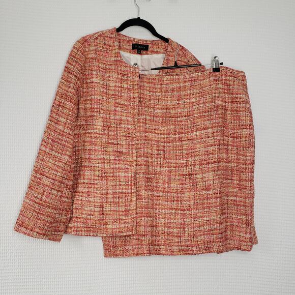 Talbots Jackets & Blazers - Talbots Pink-Cream Tweed Jacket and Skirt Set